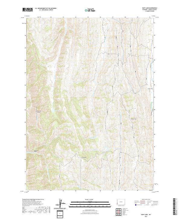 Huff Lake topographic map thumbnail