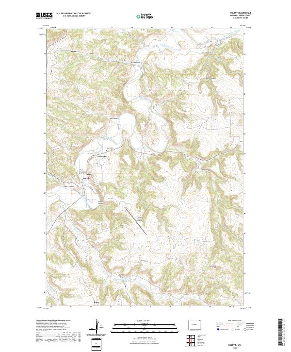 Hulett topographic map thumbnail