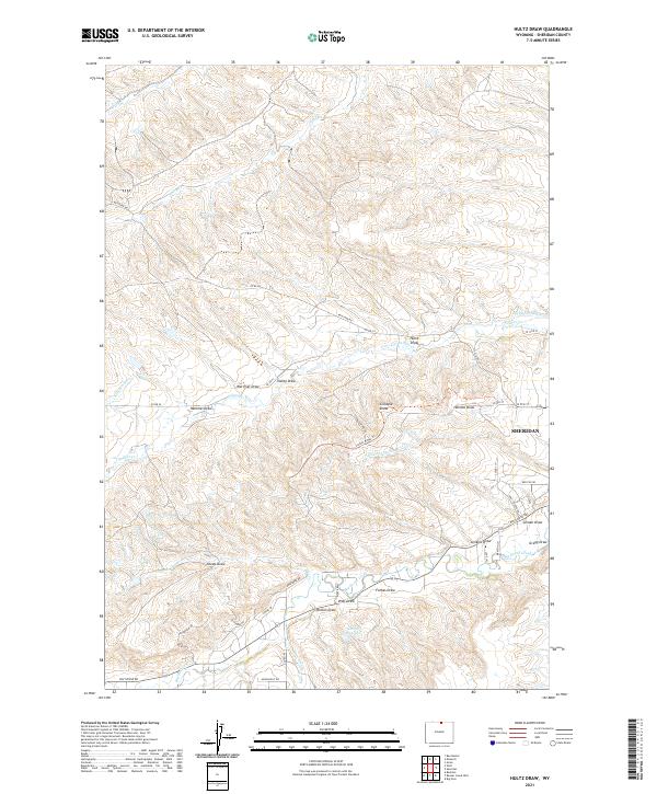 Hultz Draw topographic map thumbnail