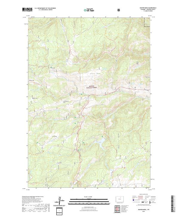 Hunter Mesa topographic map thumbnail