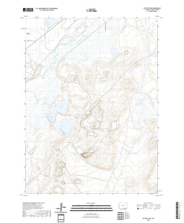 Hutton Lake topographic map thumbnail
