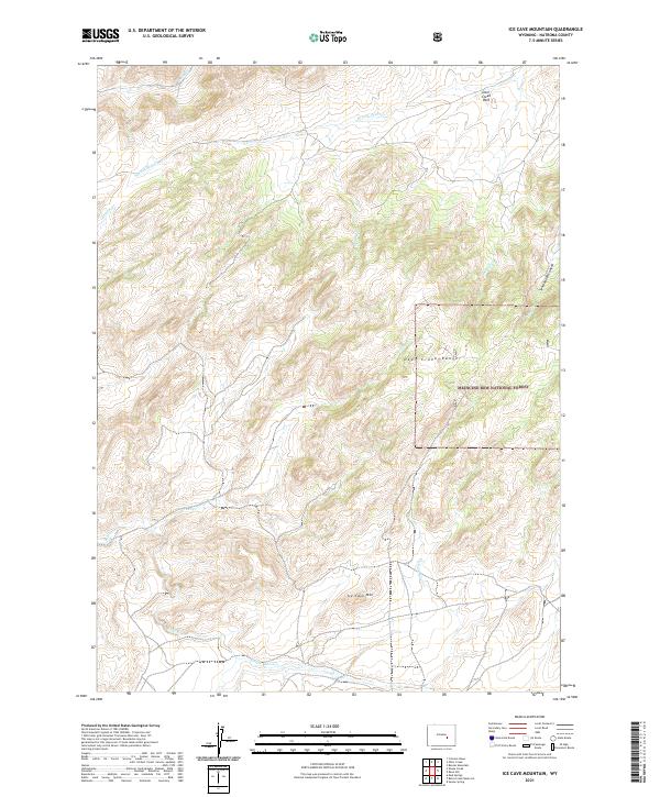 Ice Cave Mountain topographic map thumbnail