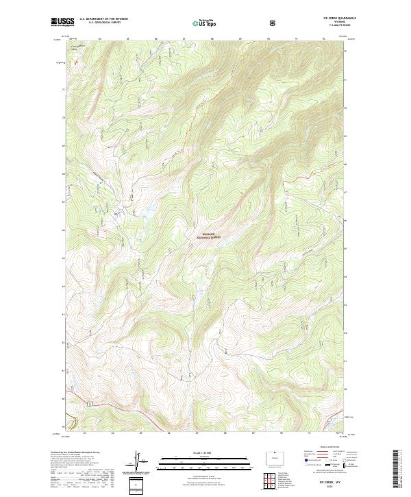 Ice Creek topographic map thumbnail