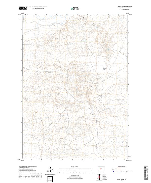 Indian Butte 2021 topographic map thumbnail