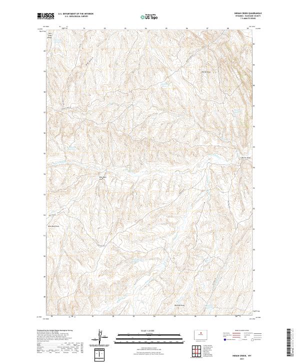 Indian Creek topographic map thumbnail