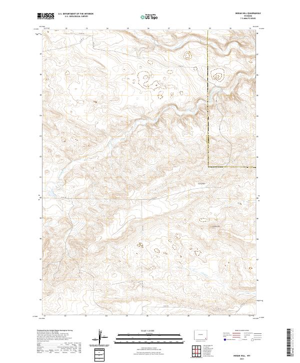 Indian Hill 2021 topographic map thumbnail