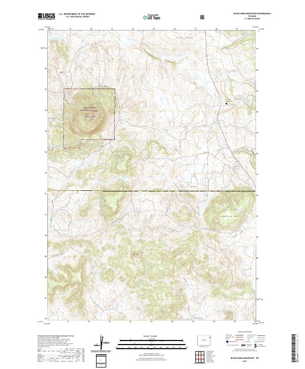 Inyan Kara Mountain topographic map thumbnail