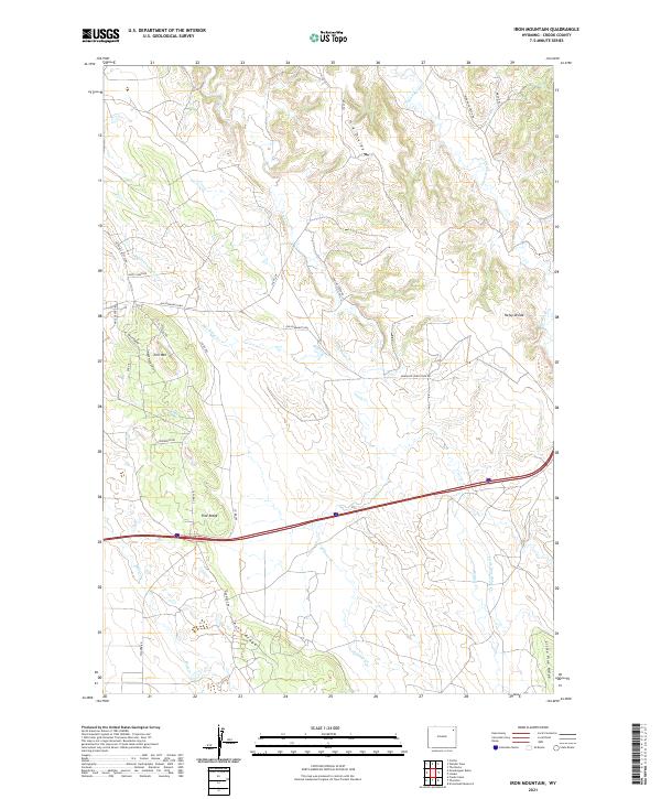 Iron Mountain topographic map thumbnail