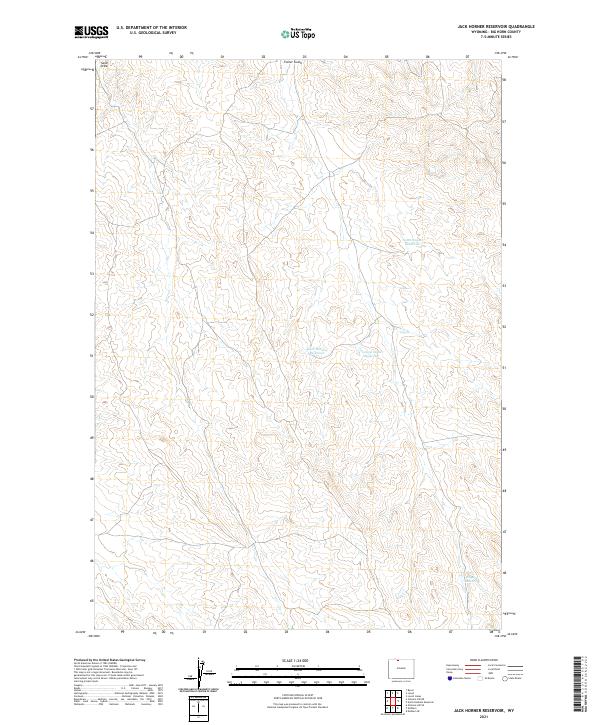 Jack Horner Reservoir topographic map thumbnail