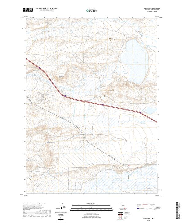 James Lake topographic map thumbnail