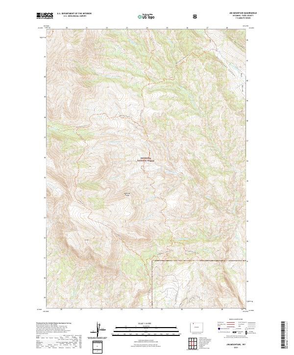 Jim Mountain topographic map thumbnail