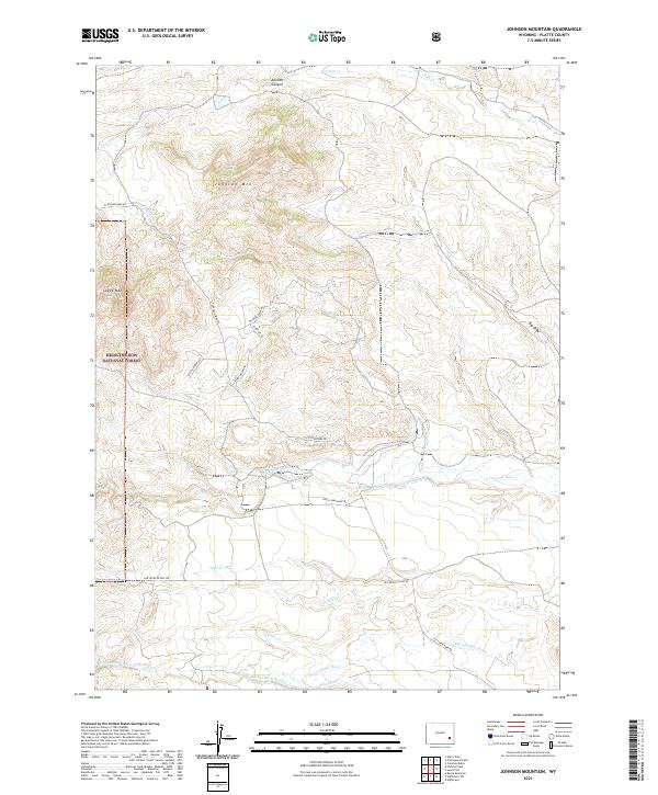 Johnson Mountain topographic map thumbnail