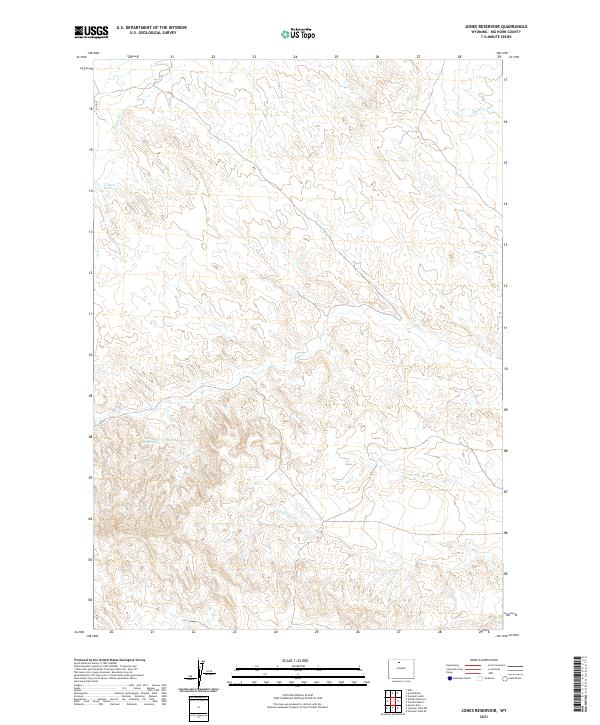 Jones Reservoir topographic map thumbnail
