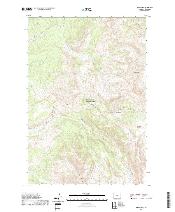 Joseph Peak 2021 topographic map thumbnail