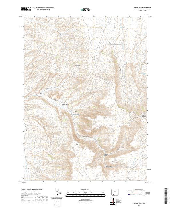 Kappes Canyon topographic map thumbnail