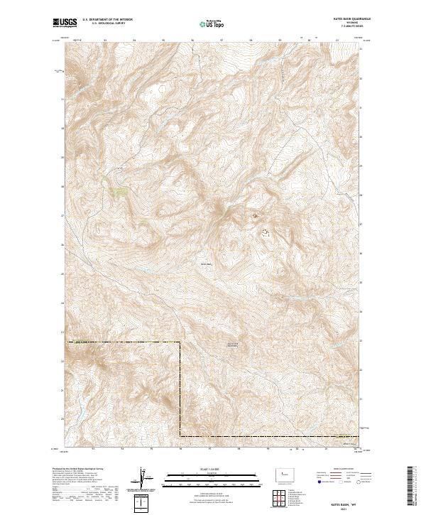 Kates Basin 2021 topographic map thumbnail