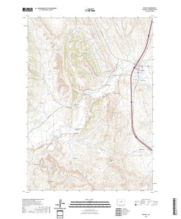 Kaycee topographic map thumbnail