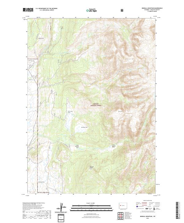 Kendall Mountain topographic map thumbnail