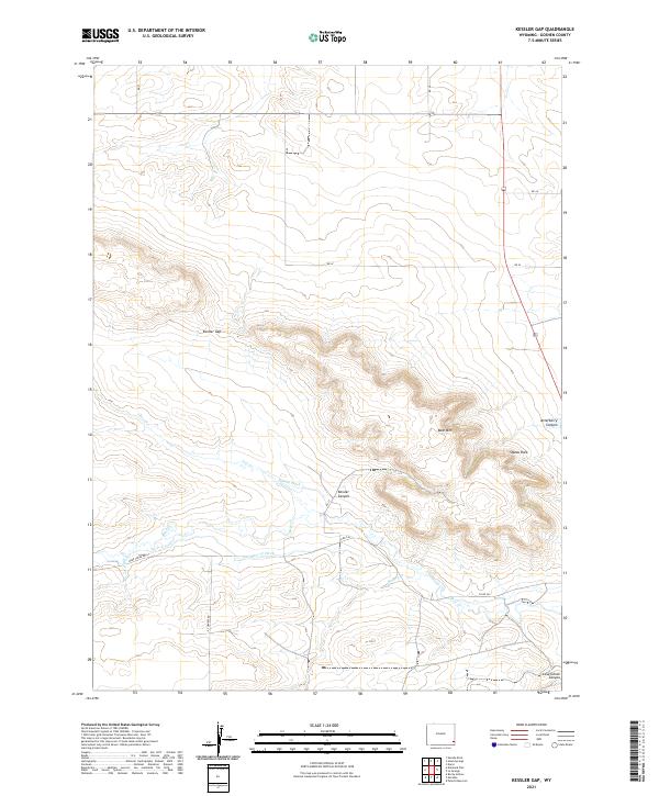 Kessler Gap 2021 topographic map thumbnail
