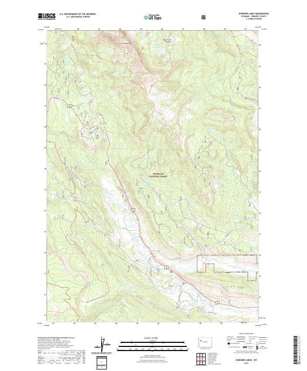 Kisinger Lakes topographic map thumbnail