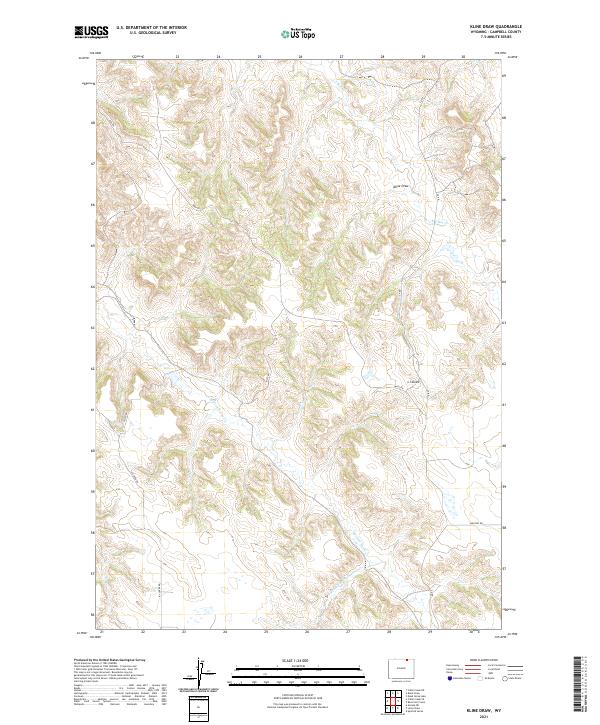 Kline Draw 2021 topographic map thumbnail