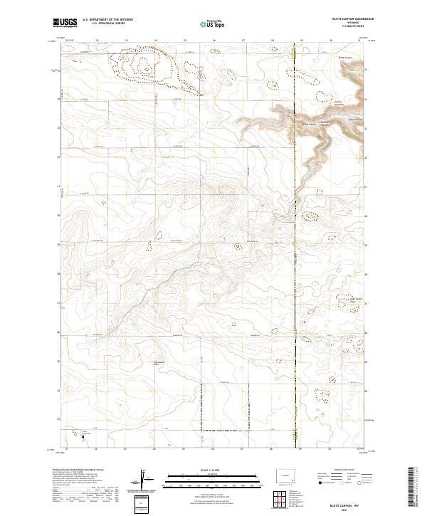 Klutz Canyon topographic map thumbnail