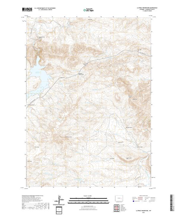 La Prele Reservoir topographic map thumbnail