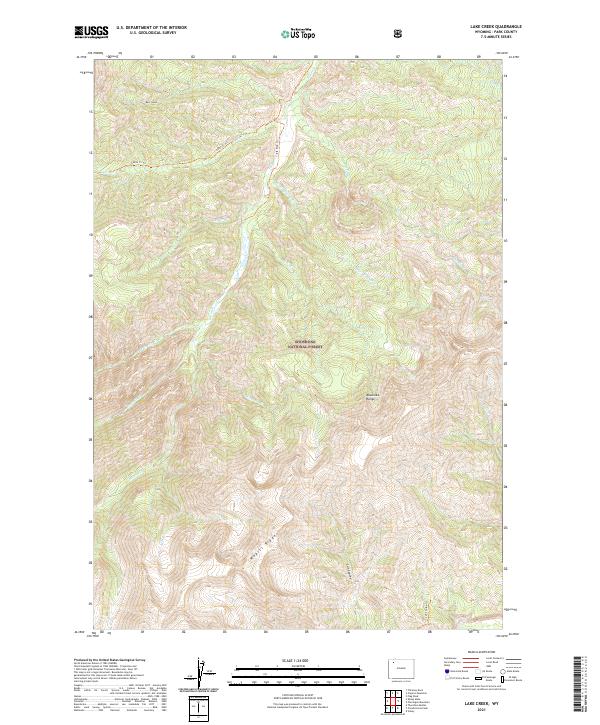 Lake Creek topographic map thumbnail