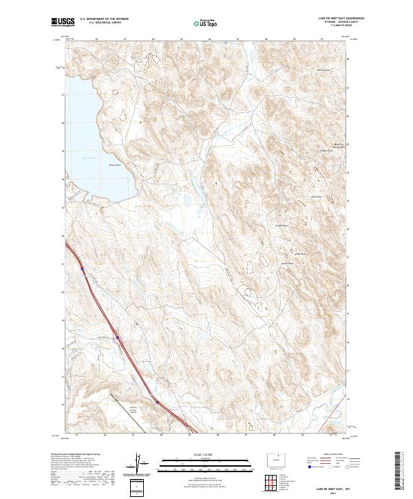 Lake De Smet East topographic map thumbnail