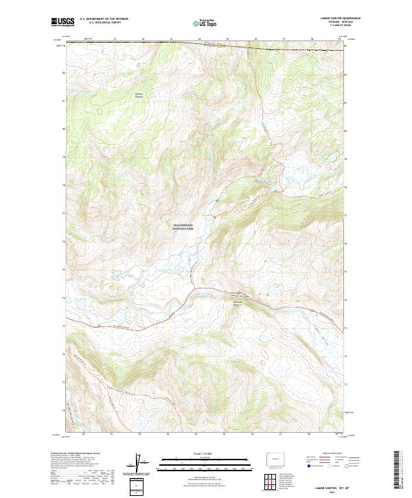 Lamar Canyon 2021 topographic map thumbnail