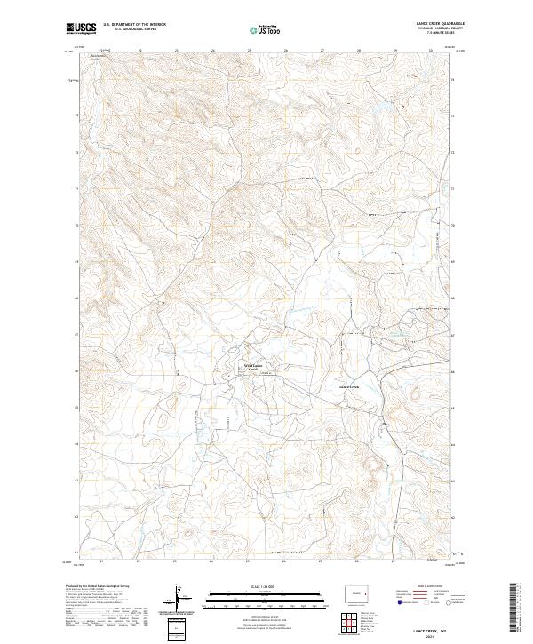 Lance Creek topographic map thumbnail