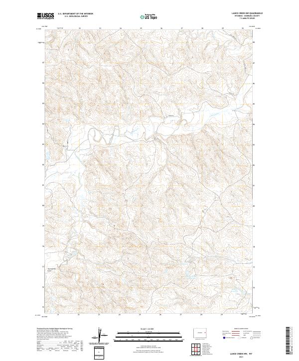 Lance Creek NW topographic map thumbnail