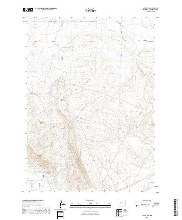 Lander NW topographic map thumbnail