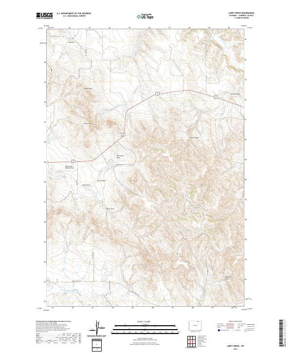 Larey Draw 2021 topographic map thumbnail