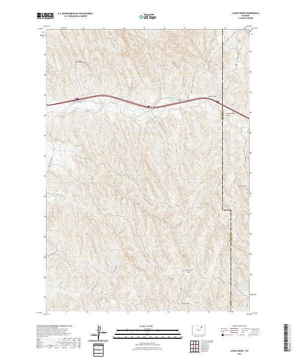 Laskie Draw topographic map thumbnail