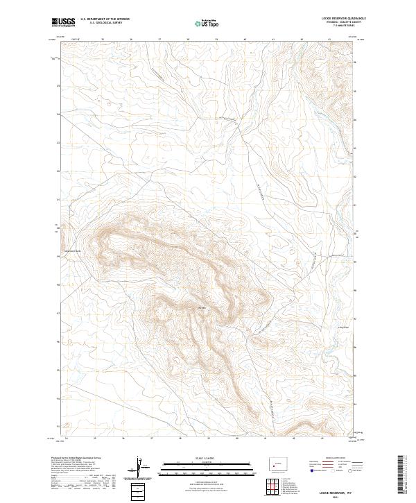 Leckie Reservoir topographic map thumbnail