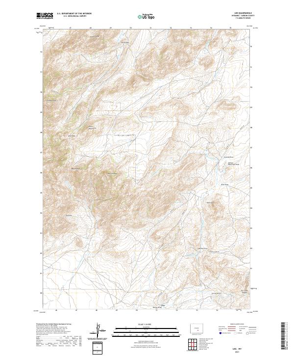Leo topographic map thumbnail