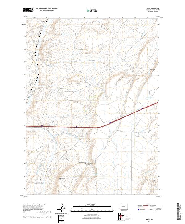 Leroy topographic map thumbnail