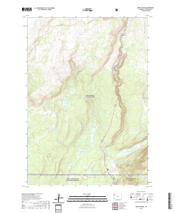 Lewis Canyon topographic map thumbnail
