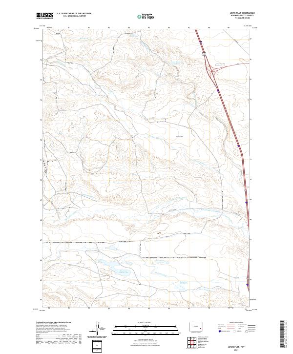 Lewis Flat 2021 topographic map thumbnail