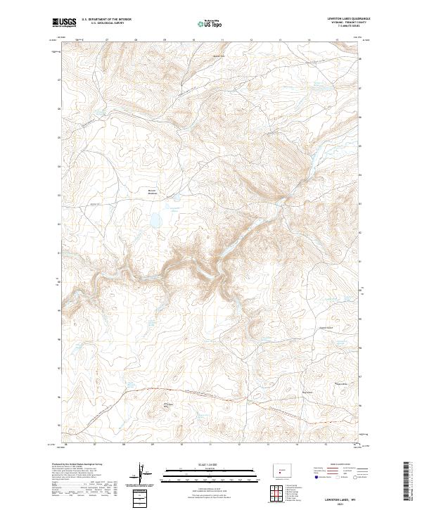 Lewiston Lakes 2021 topographic map thumbnail