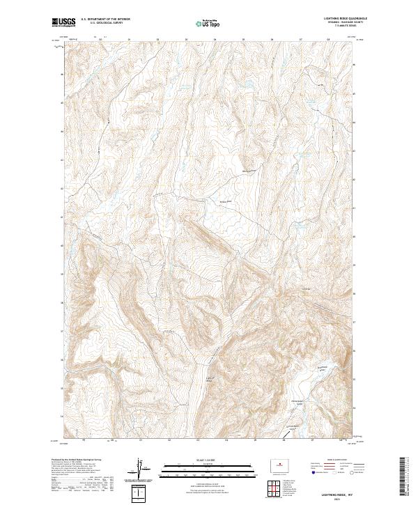 Lightning Ridge 2021 topographic map thumbnail