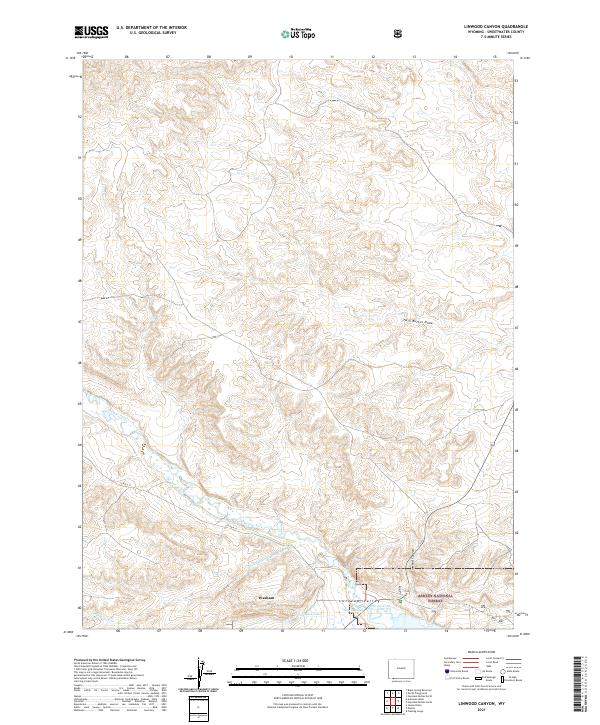 Linwood Canyon topographic map thumbnail