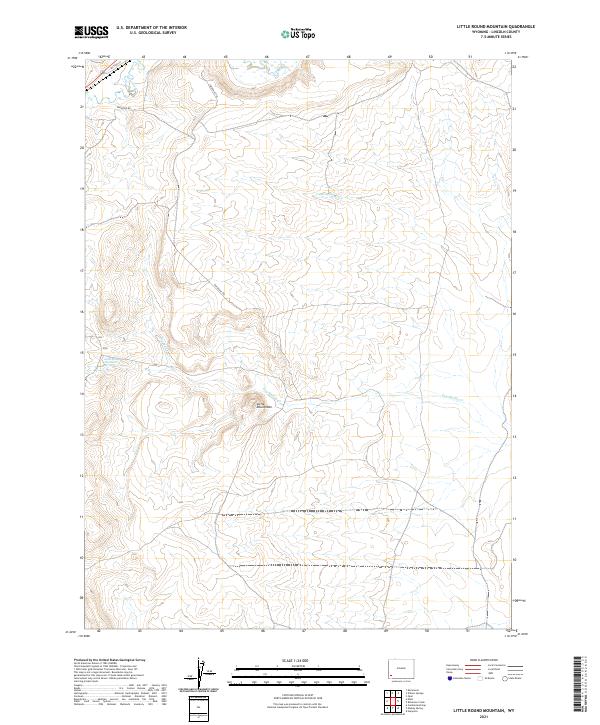 Little Round Mountain topographic map thumbnail