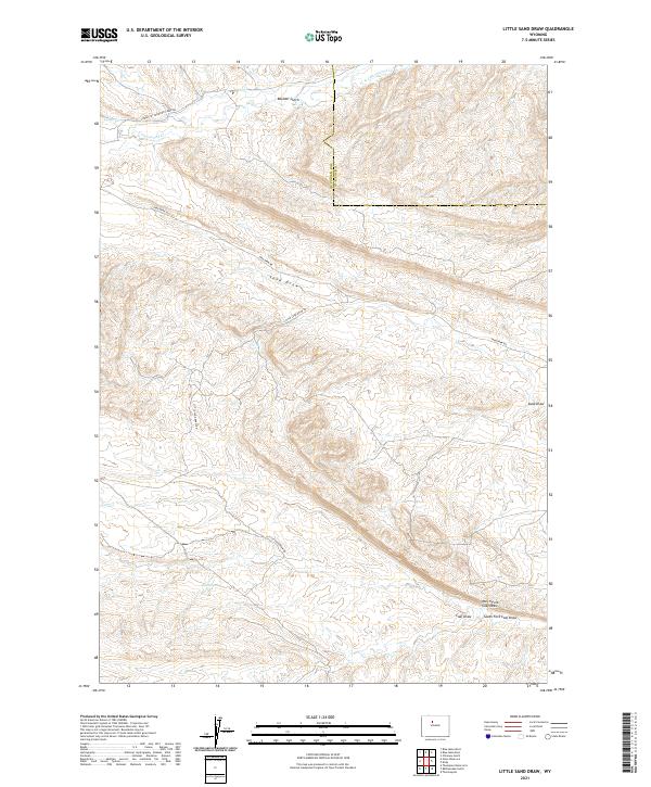 Little Sand Draw topographic map thumbnail