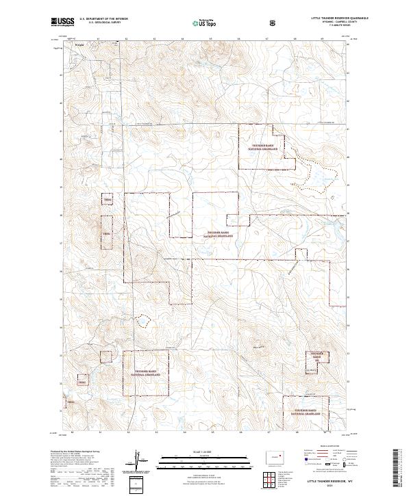 Little Thunder Reservoir topographic map thumbnail