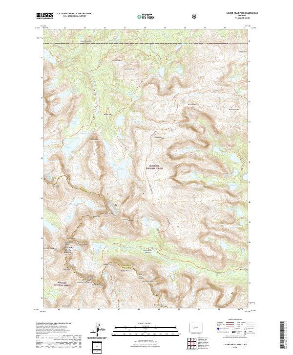Lizard Head Peak topographic map thumbnail