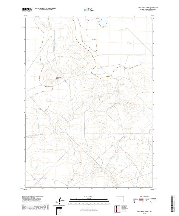 Lost Creek Butte topographic map thumbnail