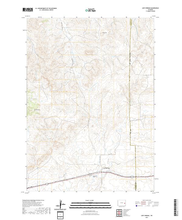 Lost Springs 2021 topographic map thumbnail