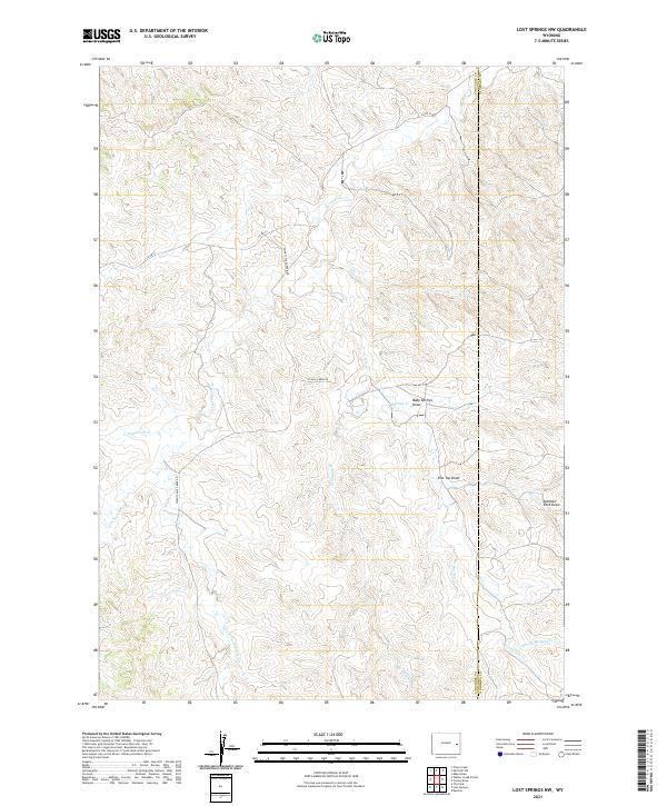 Lost Springs NW topographic map thumbnail